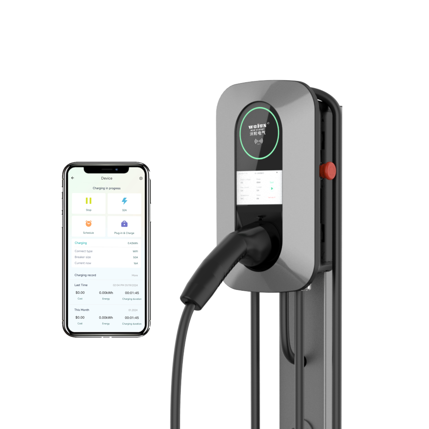 Ev Charging Pile - 22kW AC Heimladestation EV Wallbox BYD